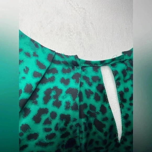 Dana Buchman sleeveless animal print satin knee length dress - Picture 4 of 7